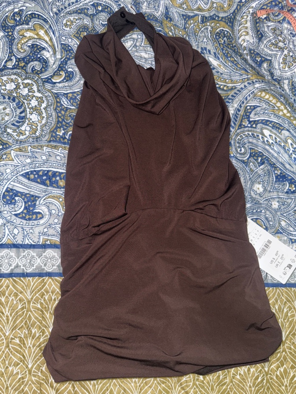 Zara Black Ruched Halter Neck Dress